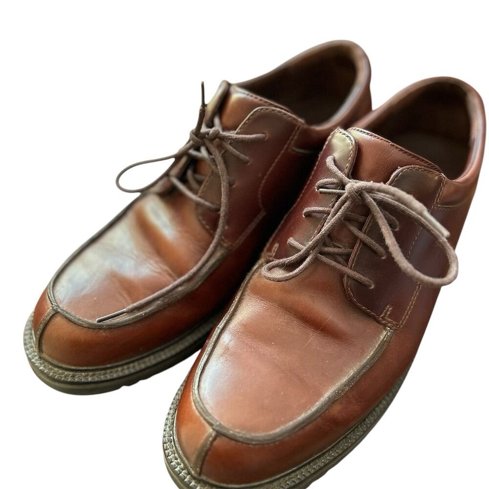Cole Haan Men's Brown Leather Lace-Up Ankle Boots Size 9 1/2 Casual